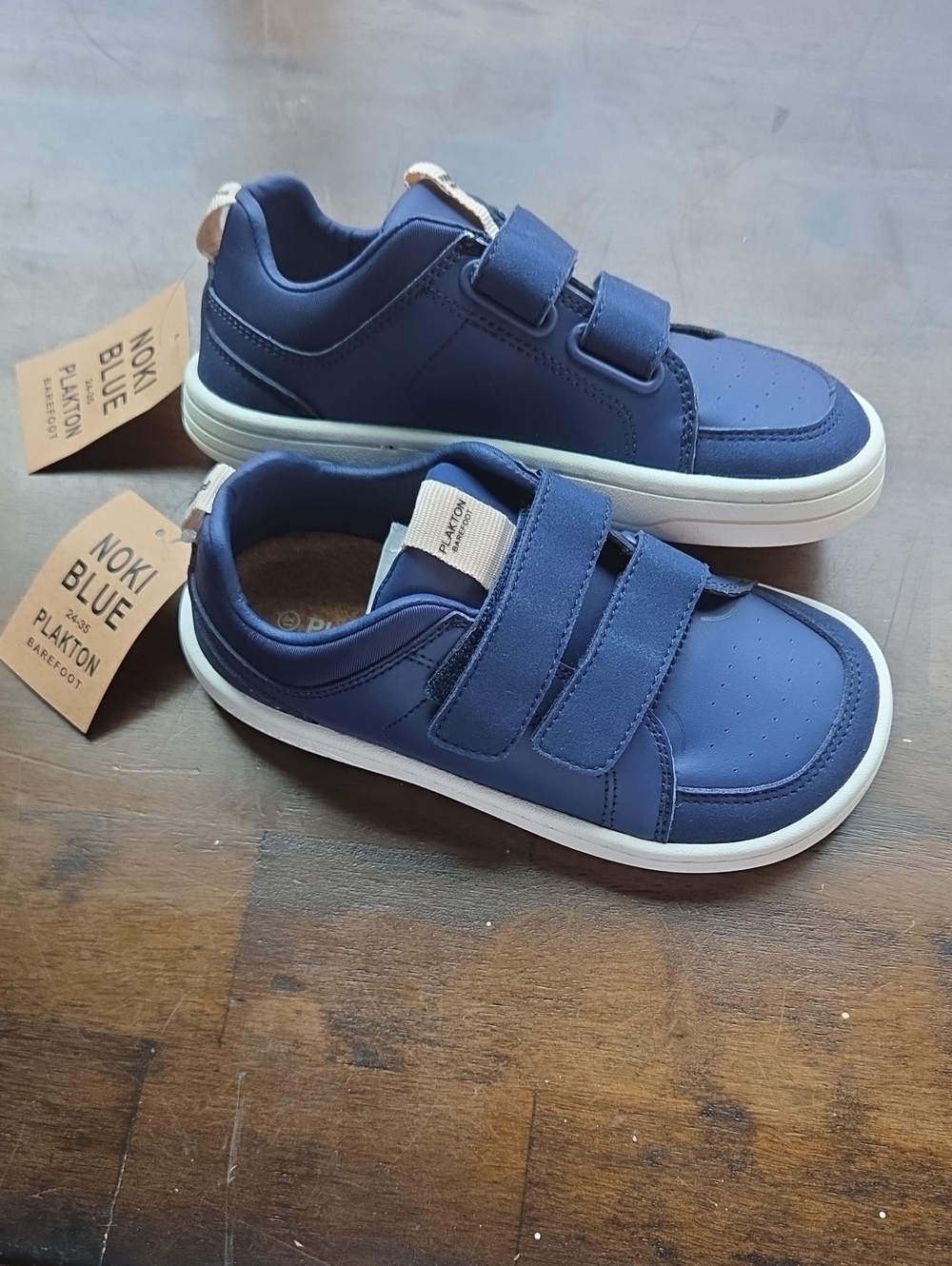 Plakton Size 13 Kids Blue Velcro Sneakers NEW With Tags
